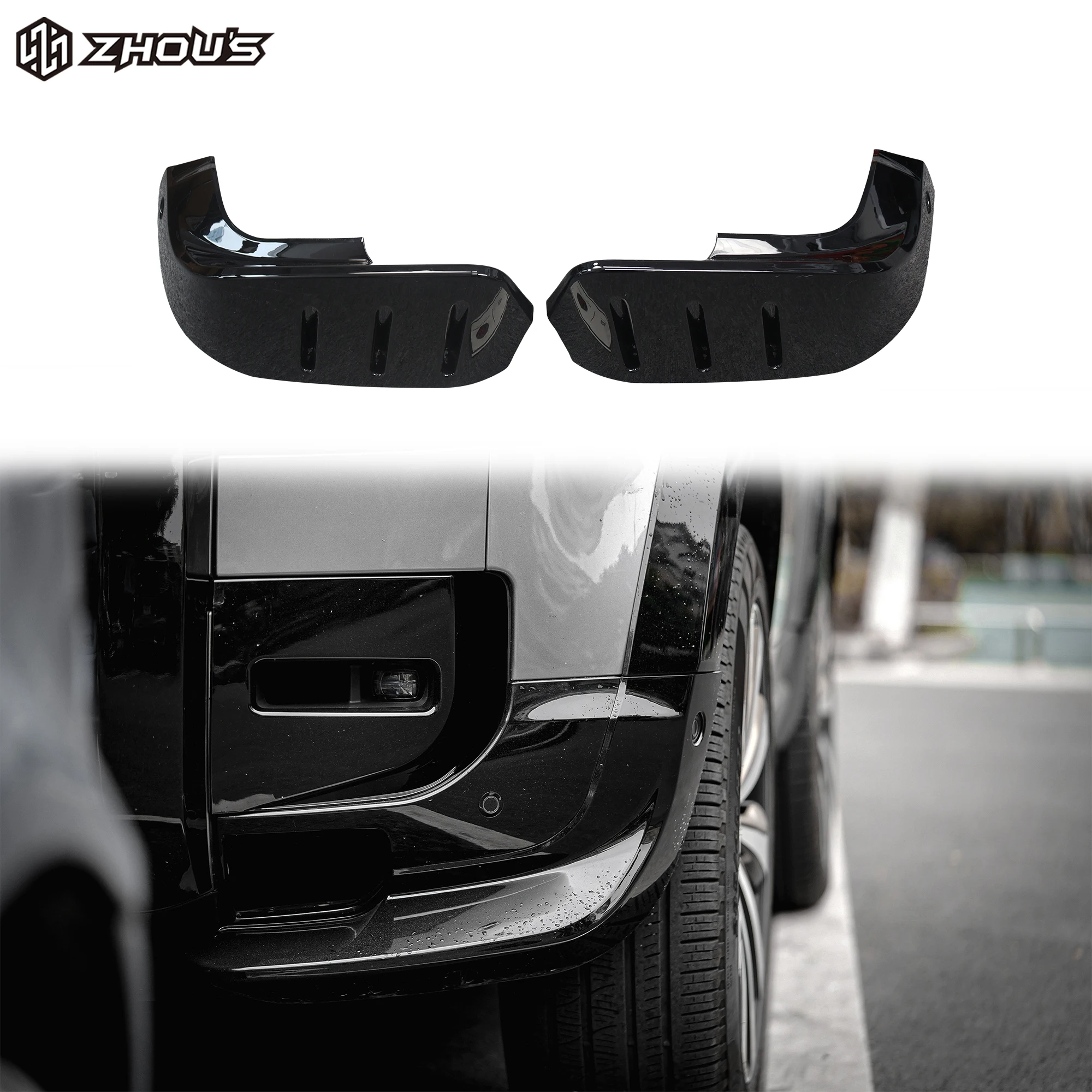 Auto Tuning Body Kit Abs Retrofitting Bumper Front Lip Spoiler For Land Rover Defender 2020
