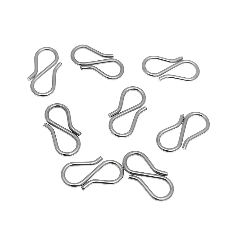 Diy Findings Connectors Jewelry findings lock 8 shape S hooks bracelets Stainless Steel clasp for necklace