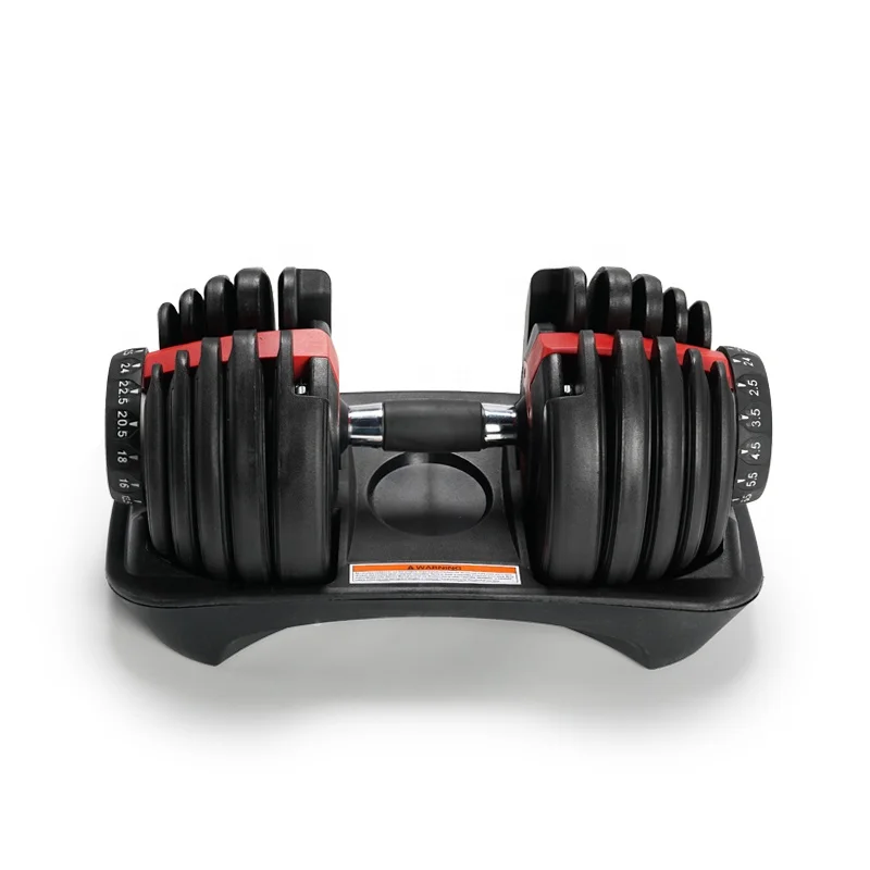 24kg 40kg 52.5lbs 90 Lbs Silicone Adjustable Dumbbell Set for Strength Training
