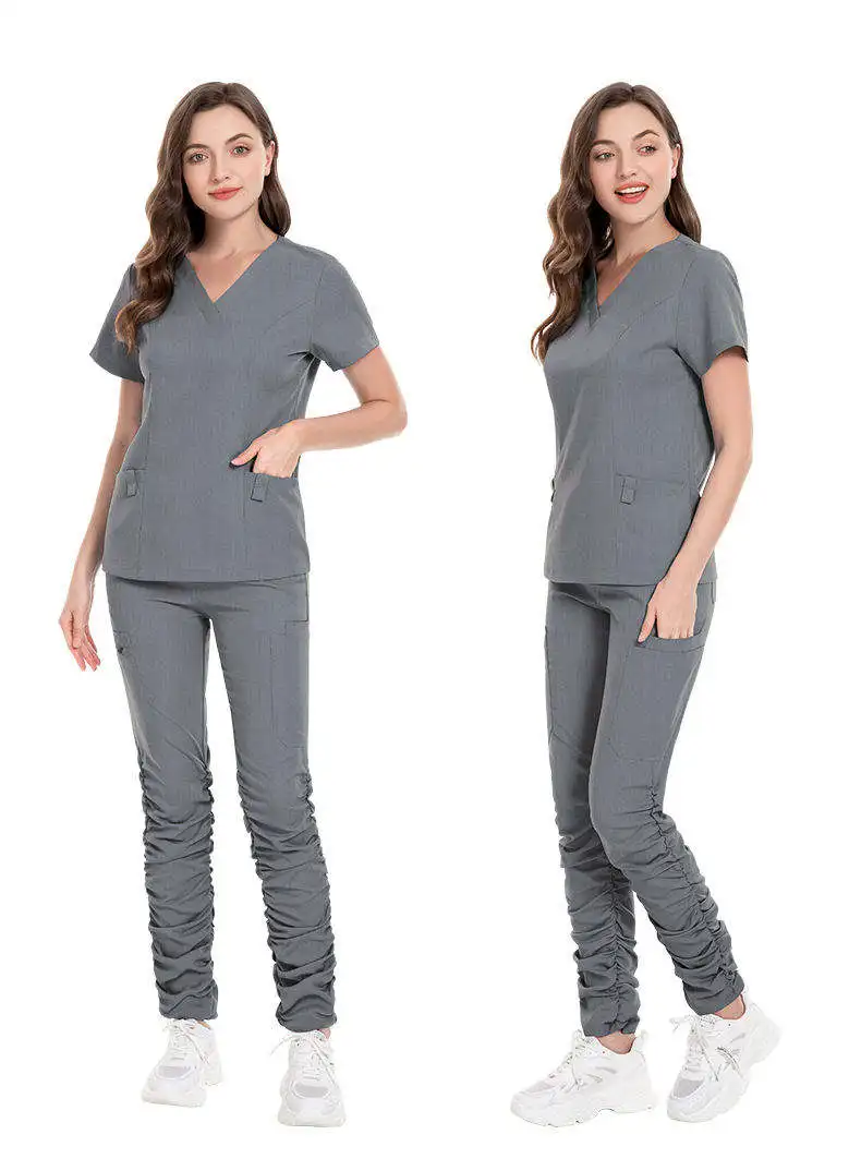 nurse uniforms for women new medical hospital coveral  Plus Size Printed Scrubs Top Medical Scrub Uniform Sets for Women