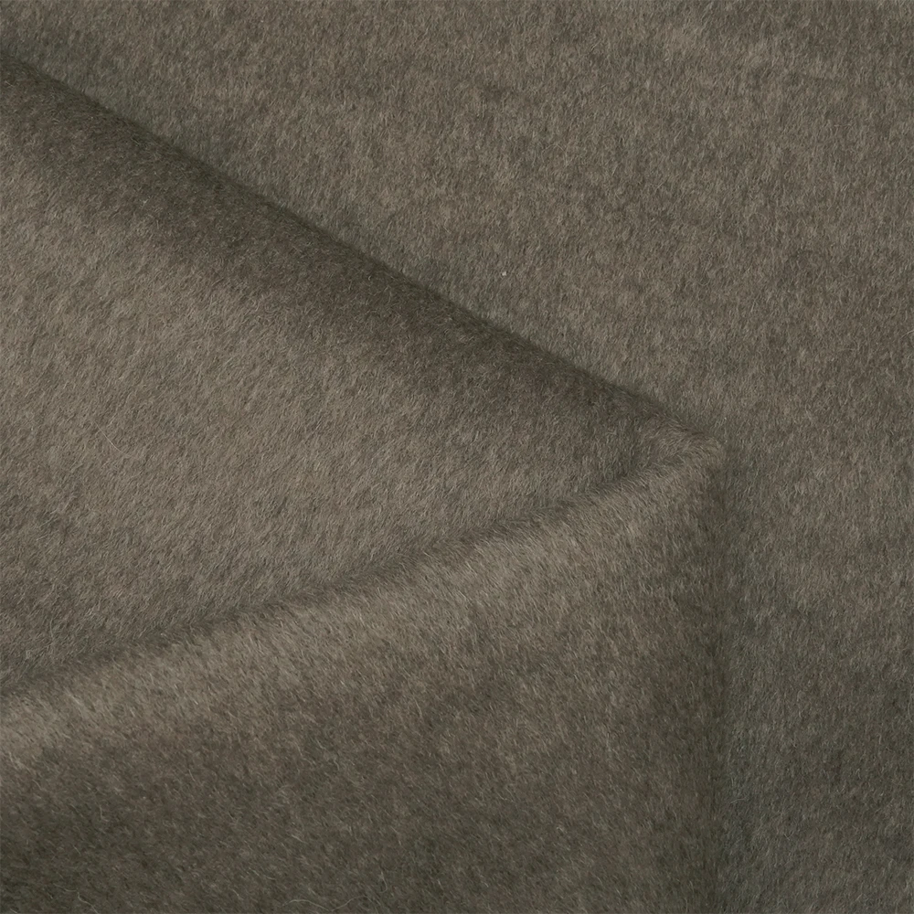 High Quality Spot Goods Double Face Wool Cashmere Fabric for Clothing 32%Camel Hair 30%Cashmere 38%Yak Hair