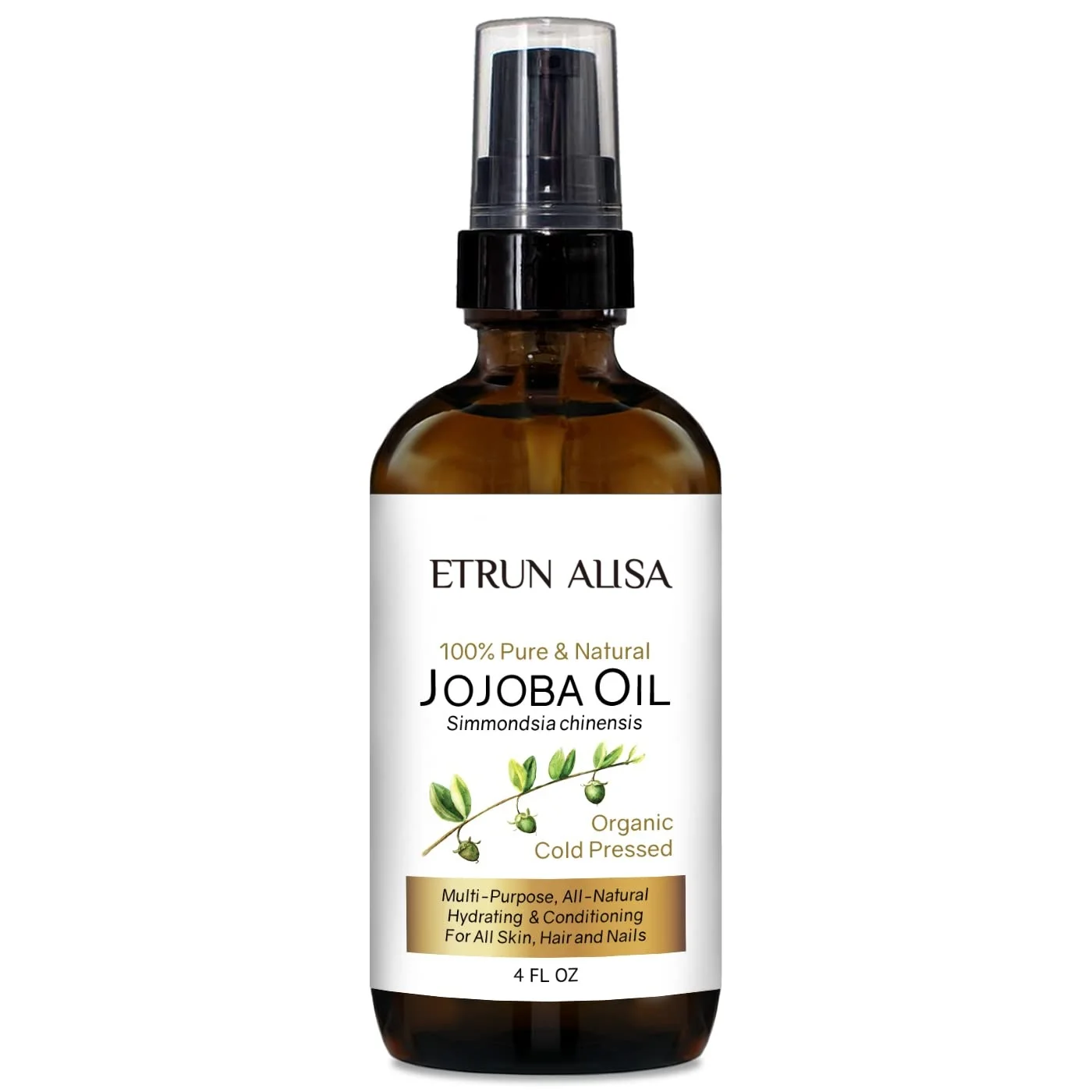 Private Label 100% Pure Natural Jojoba Oil Hydrating Conditioning Hair Skin Face Care Organic Cold Pressed Jojoba Oil