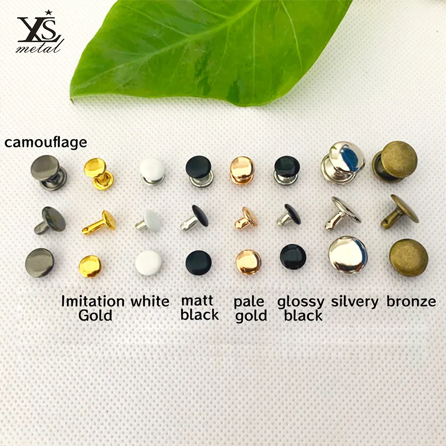 Wholesale Decorative Double Rivet Stud Iron Double Cap Garment Rivets For Bags Clothes