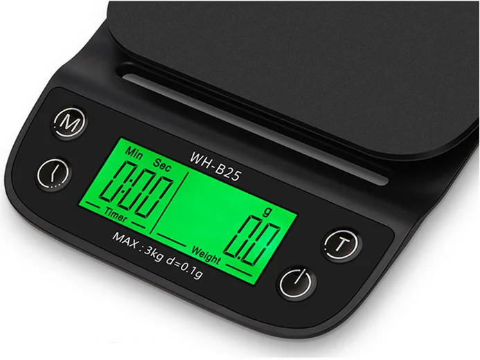 HOMEE Digital Coffee Weighing Scale Digital Kitchen Timer USB High Balance Digital Electronic LCD Display Weight Gram Scales