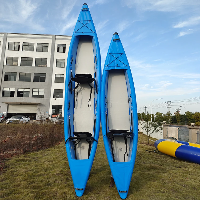 Economic Inflatable Rowing boat Aufblasbares Kajak One Person Drop Stitch PVC Inflatable Kayak With SUP Technology