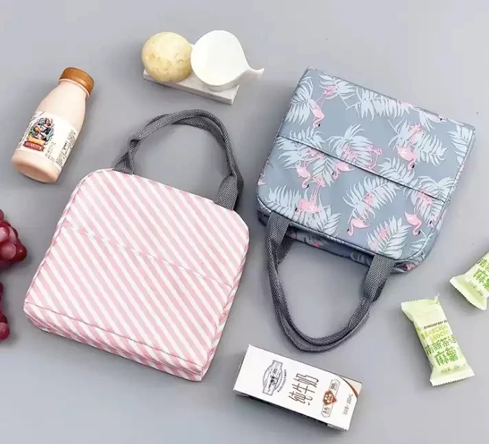 2022 изолированный пакет для завтрака термо-сумка на заказ Фламинго печать сумка-холодильник еды пикника