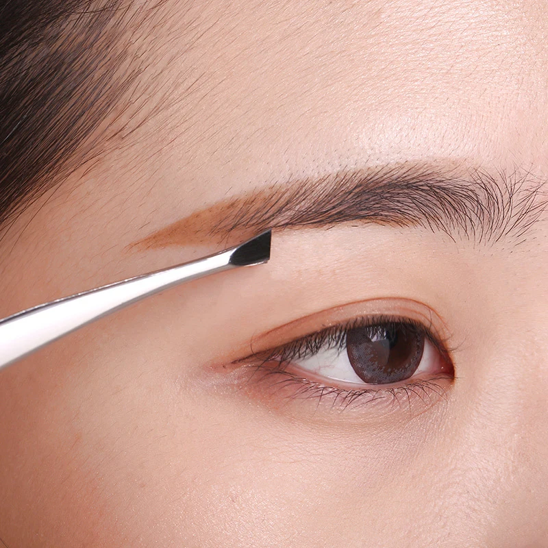 Professional Stainless Steel Beauty Clip Eyelashes SQUARED Tweezers