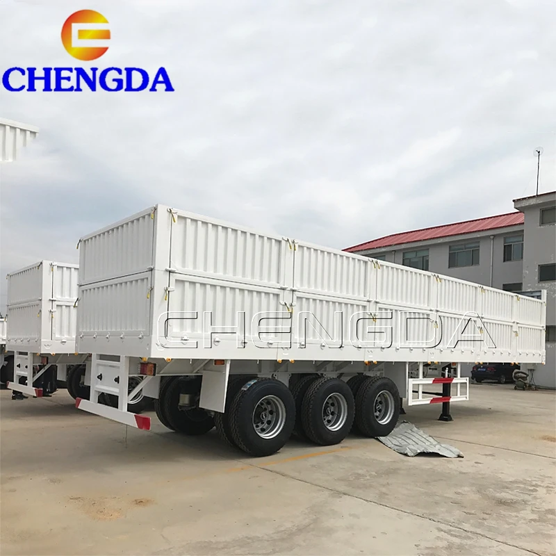 High Quality Cheap Large Capacity 3 Axle Cargo Sidewall Trailer for Sale