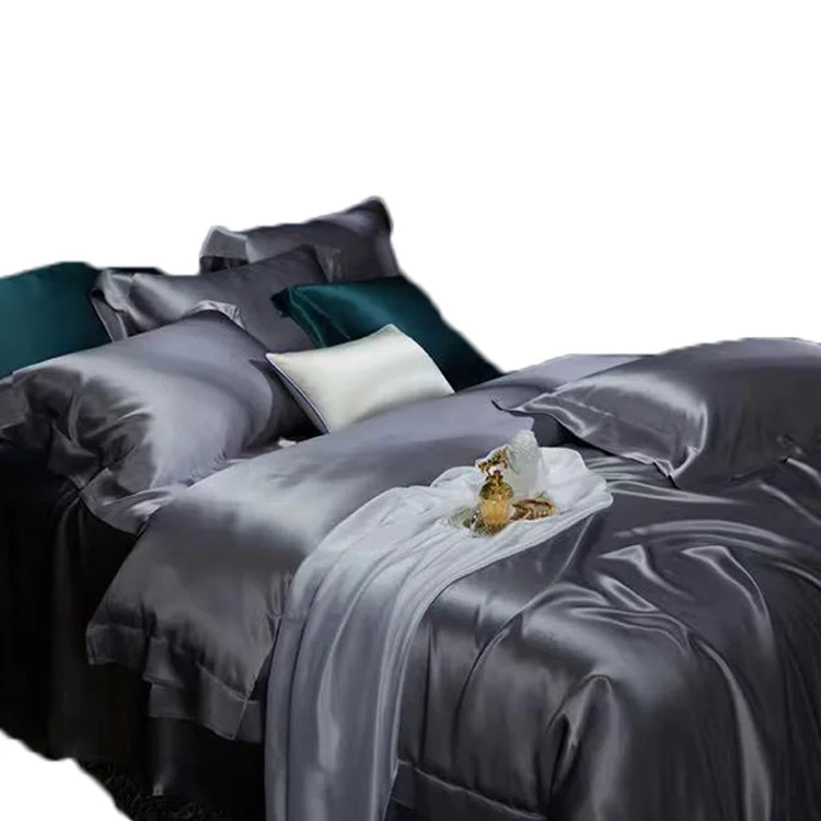 6А тяжелый 30momme роскошный Шелковый пододеяльник набор топ тутового шелка постельные принадлежности органический шелк 30