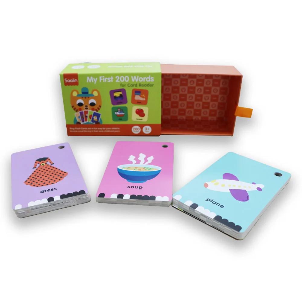 Custom Luxury Flash Cards Custom Printed Educational Playing Cards with Box Age Range Kids Material Paper Language English