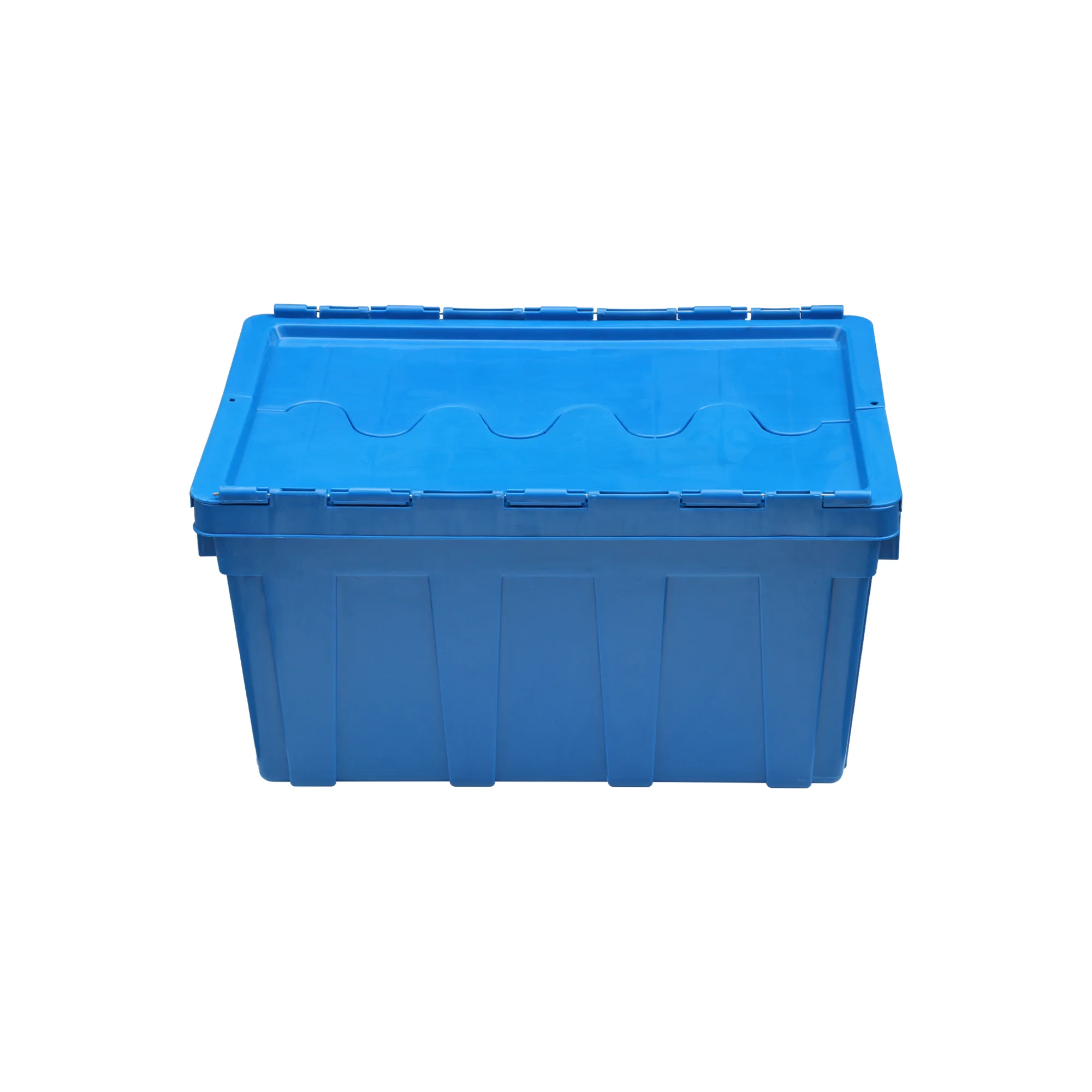 JOIN 72L 600*400*315MM High Quality PP Material Plastic Crare With Lid Nestable Stackable Totes Attached Lid