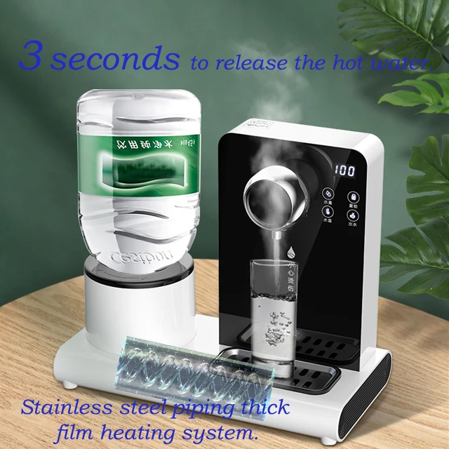 
Mini hot water bar automatic bottle drinking tabletop mini electric water dispenser 