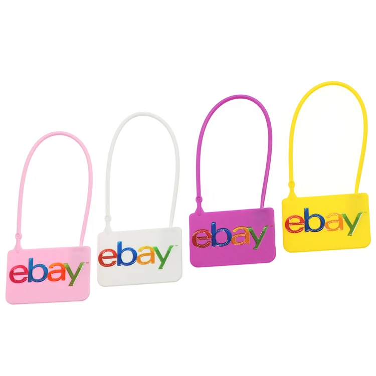 personalized zip tie customized logo clothing shoe bag tags hang dress label business garment plastic seal tag padlock