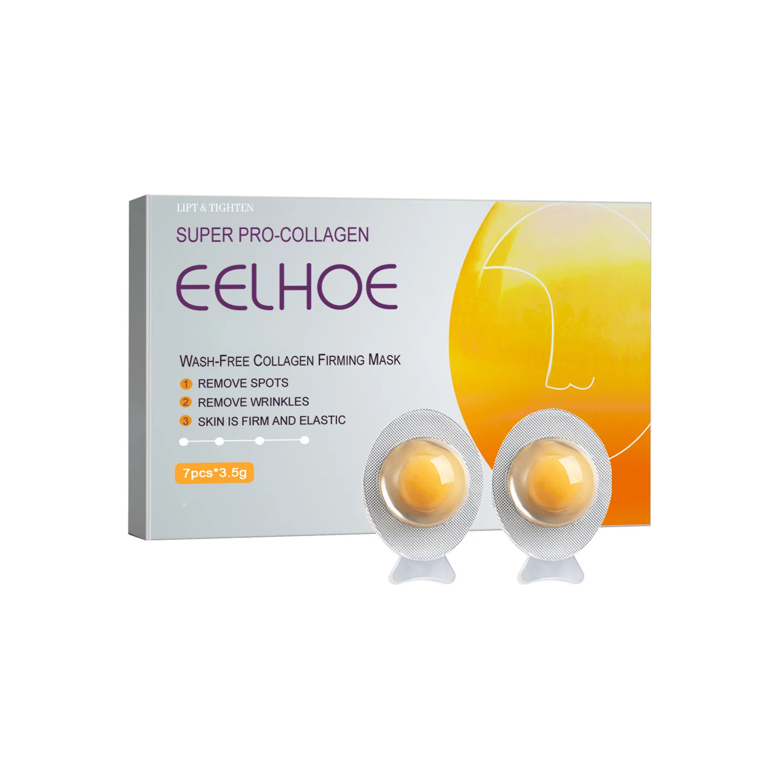 Korean Egg Face Mask Skincare Vegan Skin Care 3.5g*7 Anti Aging Whitening Hydrojelly Egg Sleeping egg Jelly Facial Mask for Face