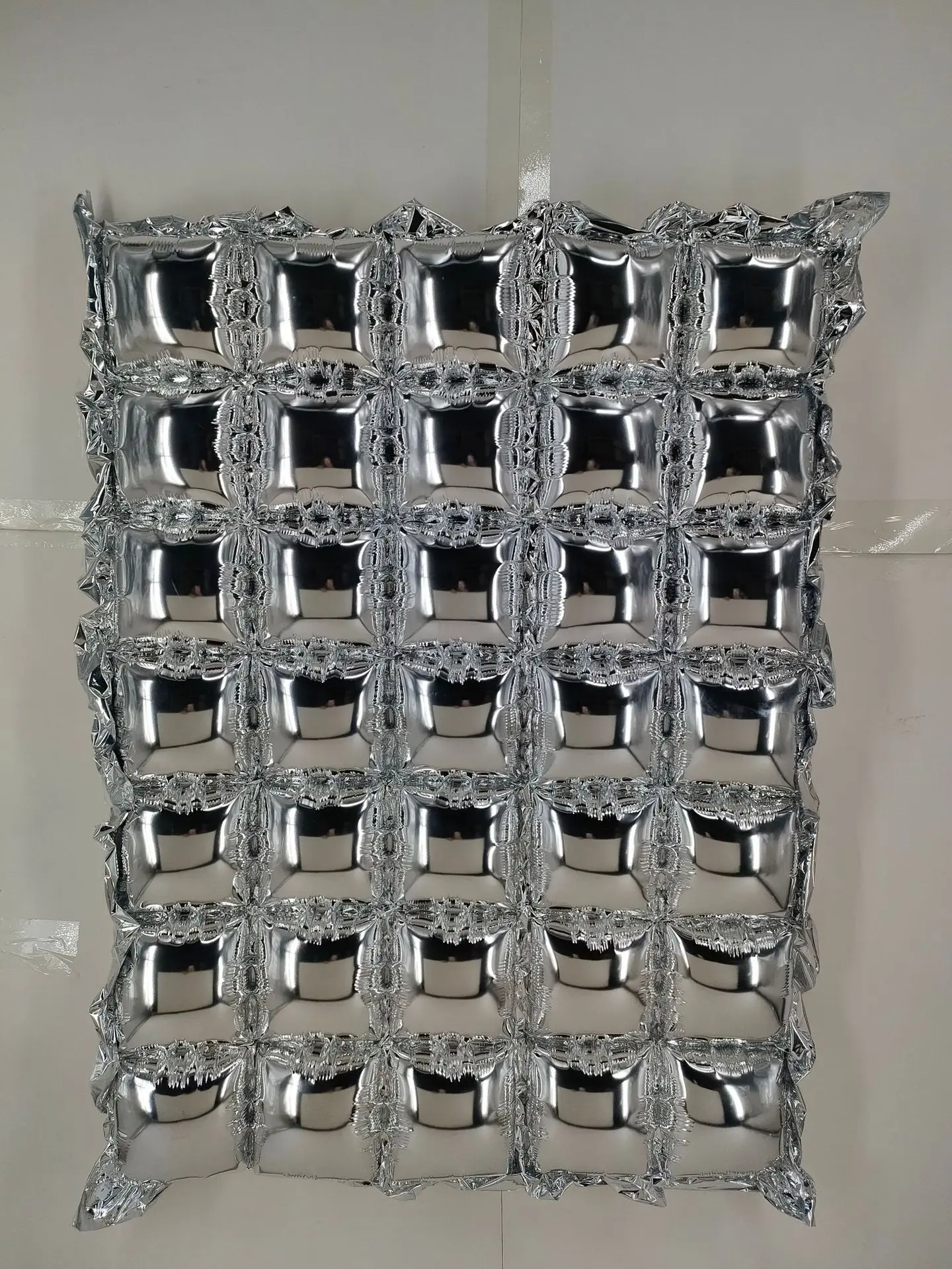 Background Wall Aluminum Foil Balloon Five Row Square Curtain Birthday Party Decoration Balloon Wall