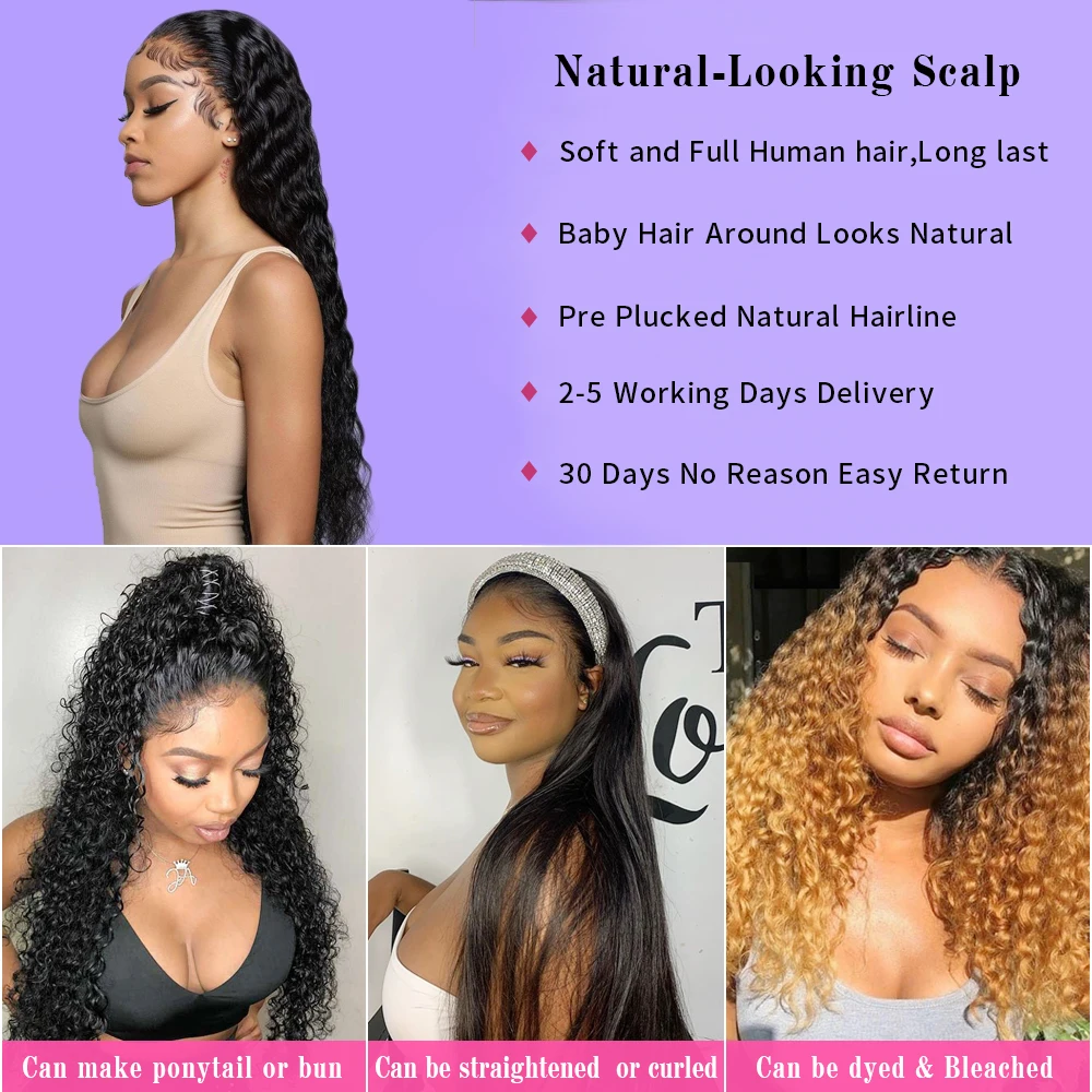 Virgin Cuticle Aligned Hair Full Lace Wig,Hd Transparent Lace Front Wigs,Brazilian Human Hair Lace Frontal Wigs For Black Women