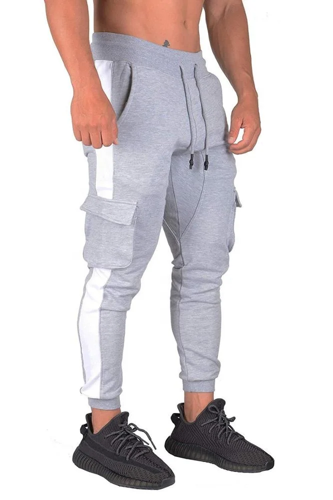 custom Men Loose Fit Sport Gym Skinny Jogging Pants Drawstring Stretch Sweatpants
