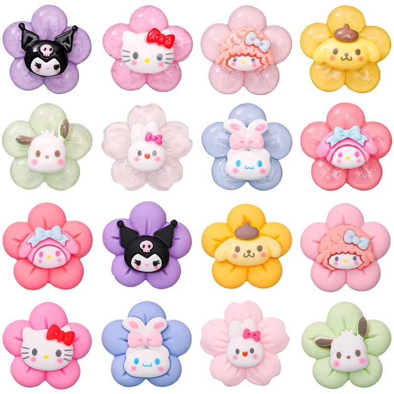 New Arrival Hello Sanrio My Melody Cartoon Big Resin Croc Shoe Charms for kids Shoe Charms Decorations Flat back Bulk Wholesale
