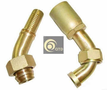 China wholesale 3/8inch BSP/ORFS/NPT/SAE/JIC standard flat locking crimping rubber hydraulic hose fittings