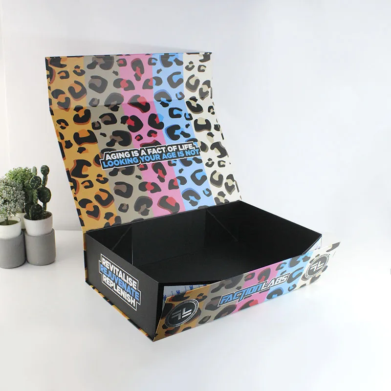 Paper Gift Boxes Business Cardboard Wholesale Folding Collapsible with Lid for Presents Bow and Magnetic Closure