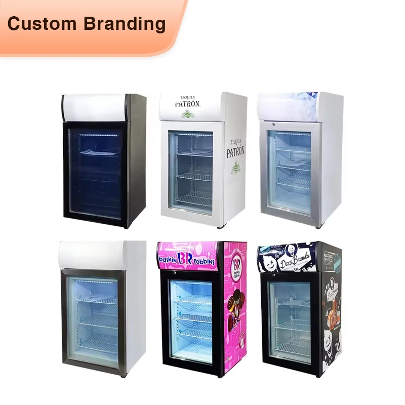 Meisda SD50B 50L glass door CE frozen food popsicles display freezer for supermarket