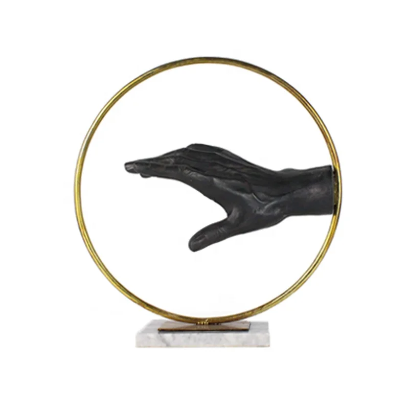 Resin Hand Shaped Holding Crystal Ball Morden Sculpture Creative Products Home Decor 30% Deposit  Artistic