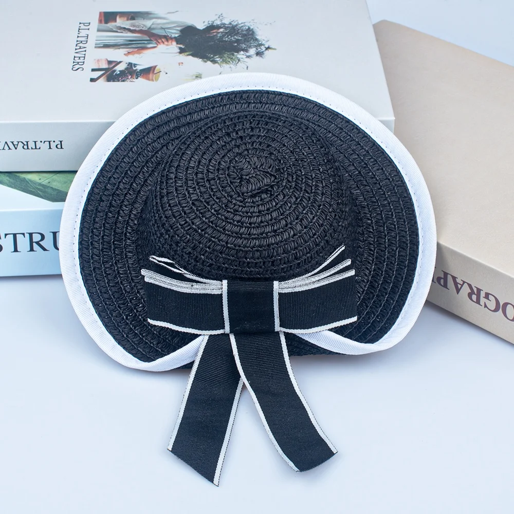 high-quality handmade 30cm 1/6 scale knitted bjd doll casual hats straw hat for blyth doll