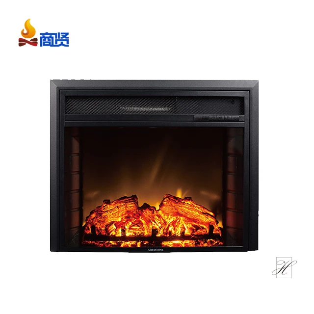 Modern Recessed Stove Insert with Remote Electric Fireplace