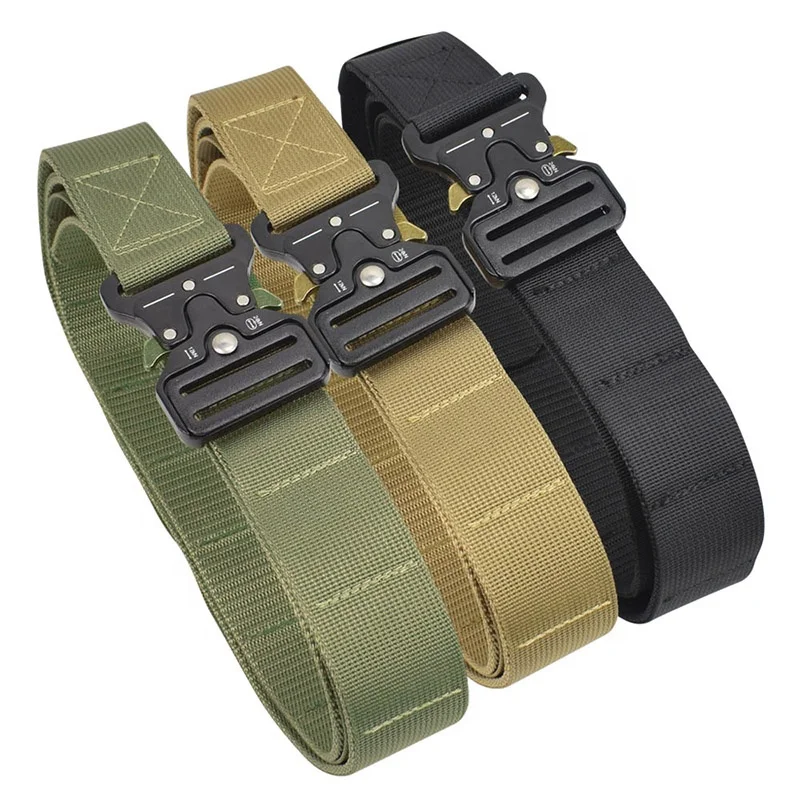 Action Union Heavy Duty Tactical Waist Belt Molle Double Layers Nylon Utility Tactical Belt with Quick Release Buckle