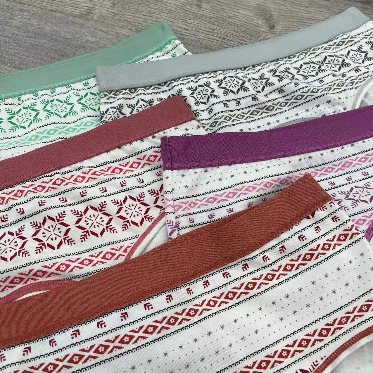 Wholesale Washable 4 layers Eco-friendly Leak Proof Teenagers Menstrual Period Panties Cotton Cute Print Teenage Underwear