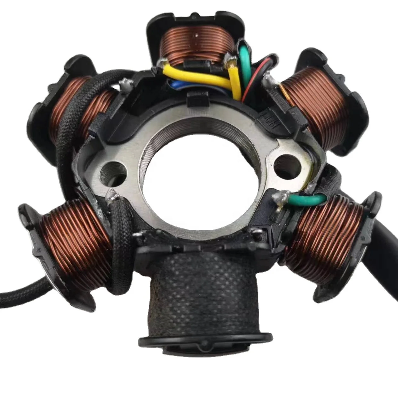Ignition magnetic coil for motorcycle engine parts is used for 6 pole copper-clad aluminum magnetic rotor of C100 motor