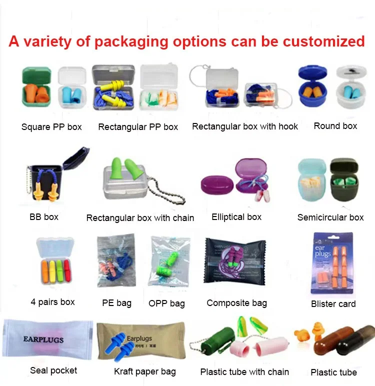 High Quality Noise Cancelling Safe EarPlugs PU Foam Slow Rebounded Soft Ear Plugs for Sleep