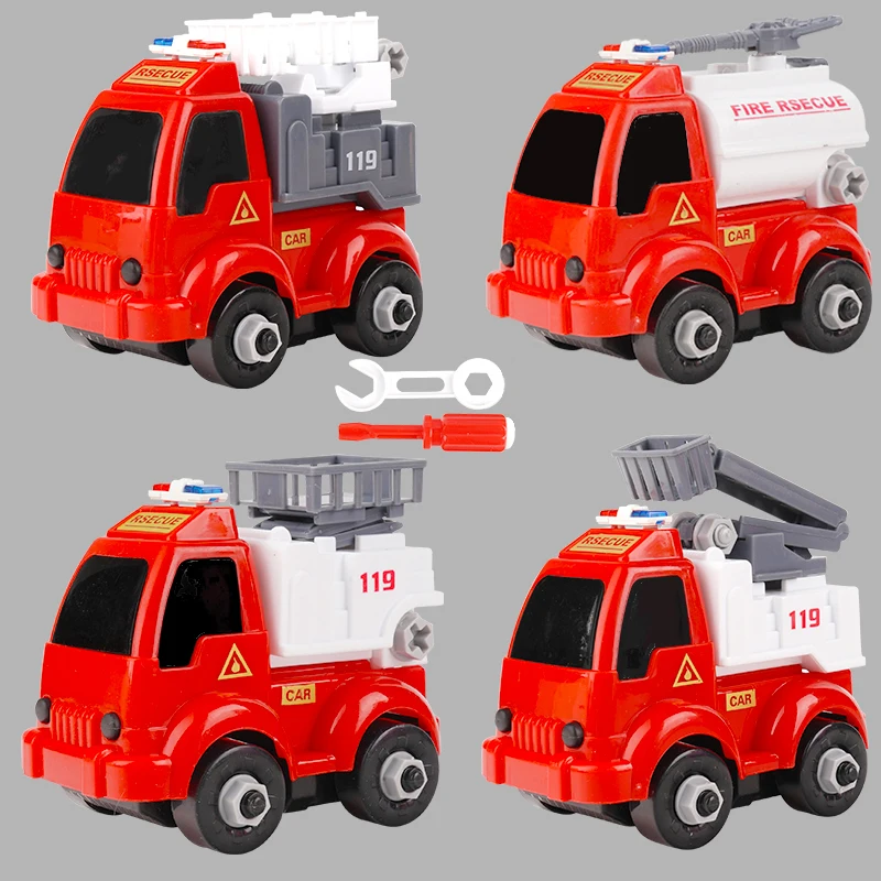 1-1 Детская Съемная сборка «сделай сам», инженерная машинка, игрушки