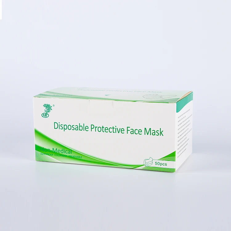 GONGBING 3 Layer Brand Breathable Masque Non Woven Adjustable Cubrebocas 3 Ply Black Disposable Face Mask