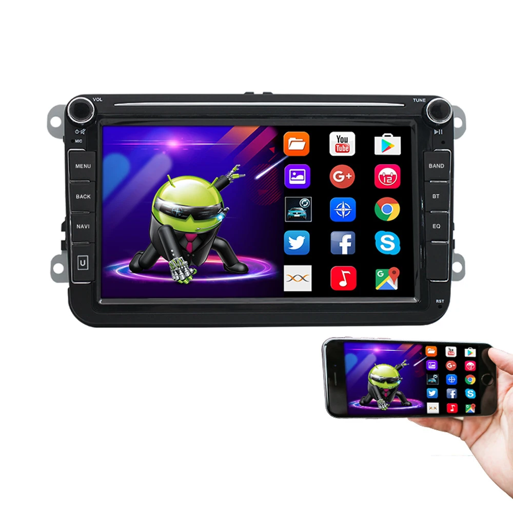 Android 9.1 Auto radio GPS Navigation Car Stereo Double Din 8 Inch MP3 Player Multimedia Player HD Video Audio For Volkswagen