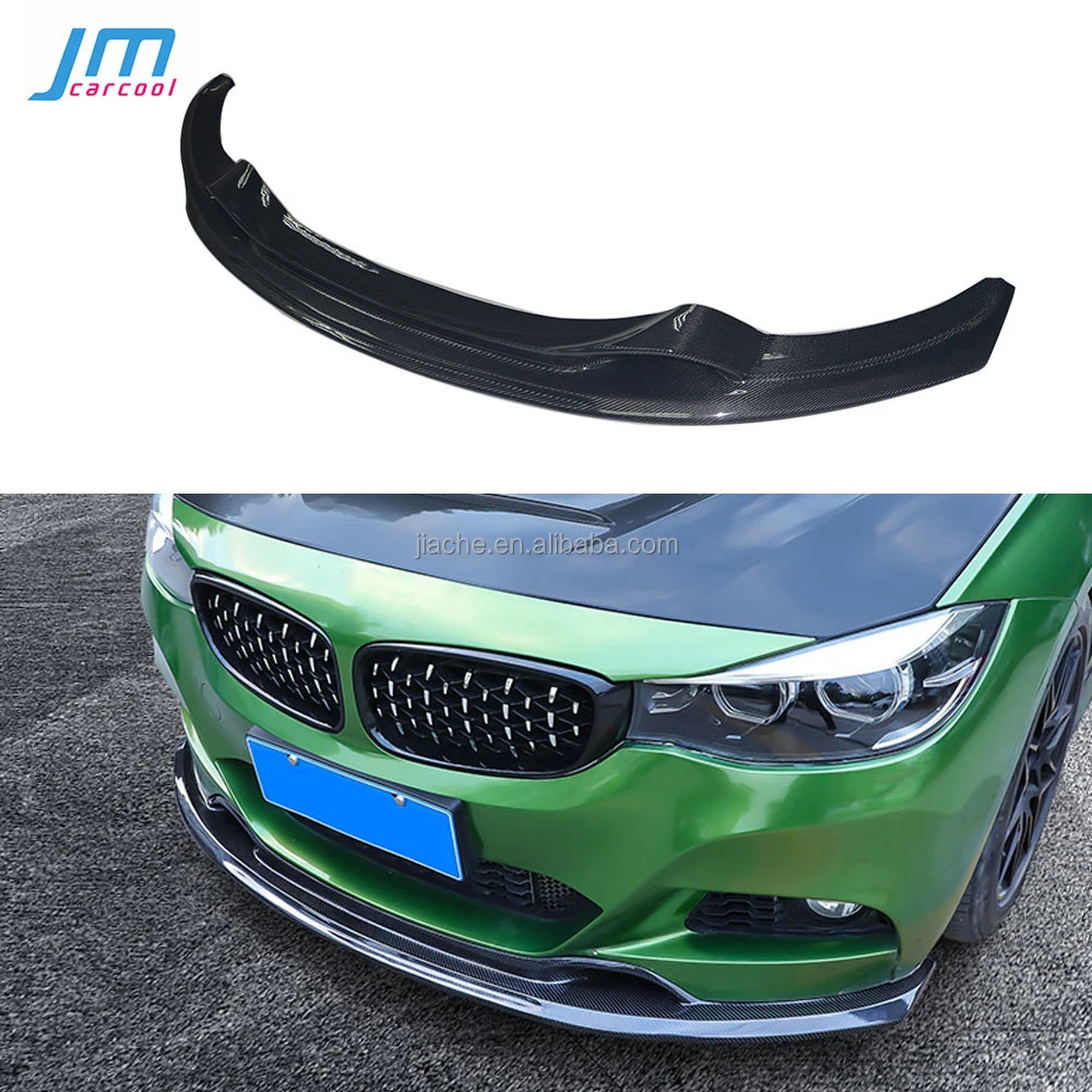Carbon Fiber/FRP Front Lip Spoiler Bumper Chin Shovel for BMW 3 Series F34 GT 4 Door with M-tech M-sport Bumper 2012-2018 3D Sty