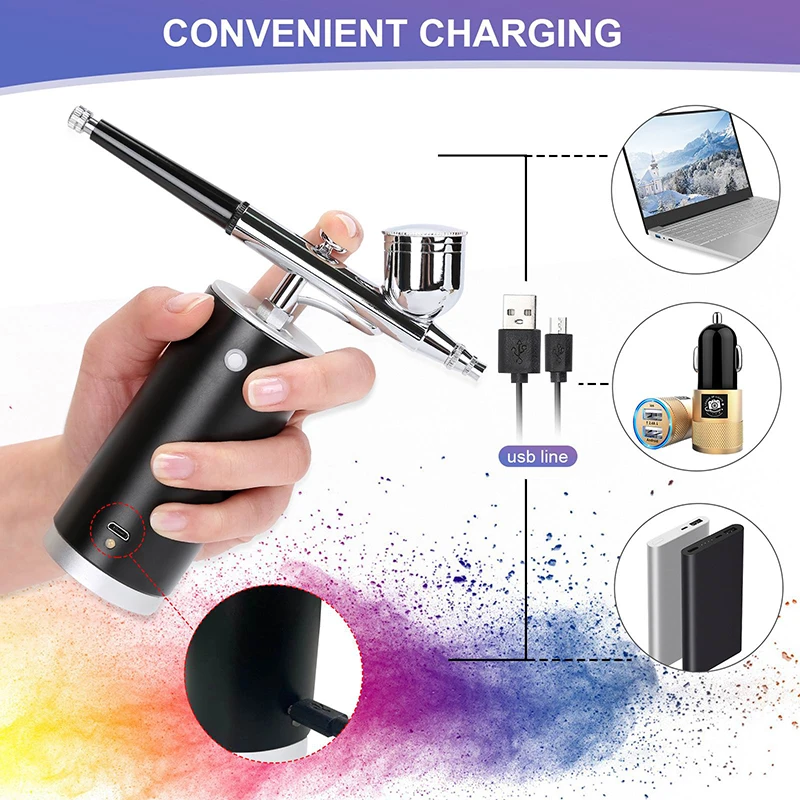 LinhaivetA cordless air brush airbrush kit handheld tattoo compressor set