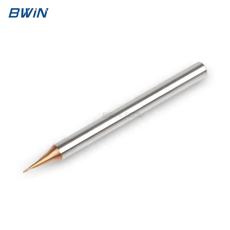 factories price Hot sale R0.3x50L-2F HRC60 Narrow path micro Ball Nose End Mill for CNC processing