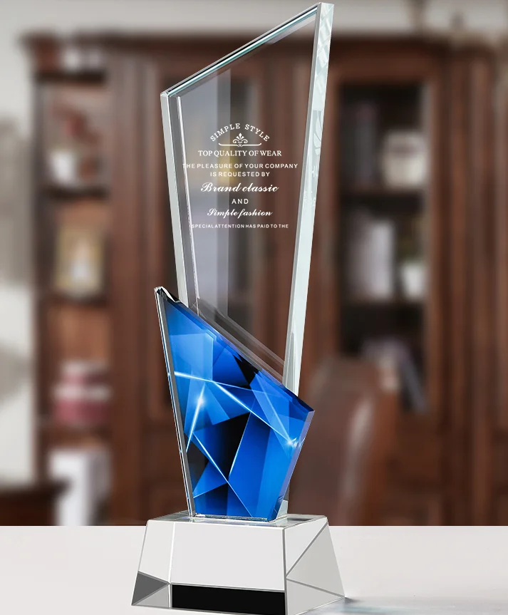 Customized K9 Crystal Trophy Star Decorative Glass Award Sports Events Souvenirs promotional award plaque crystal