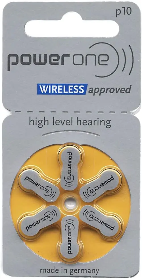 Hearing Aids Batteries Powerone Hearing Aids Batteries Power One Size 10 Zinc Air Hearing Aid Batteries