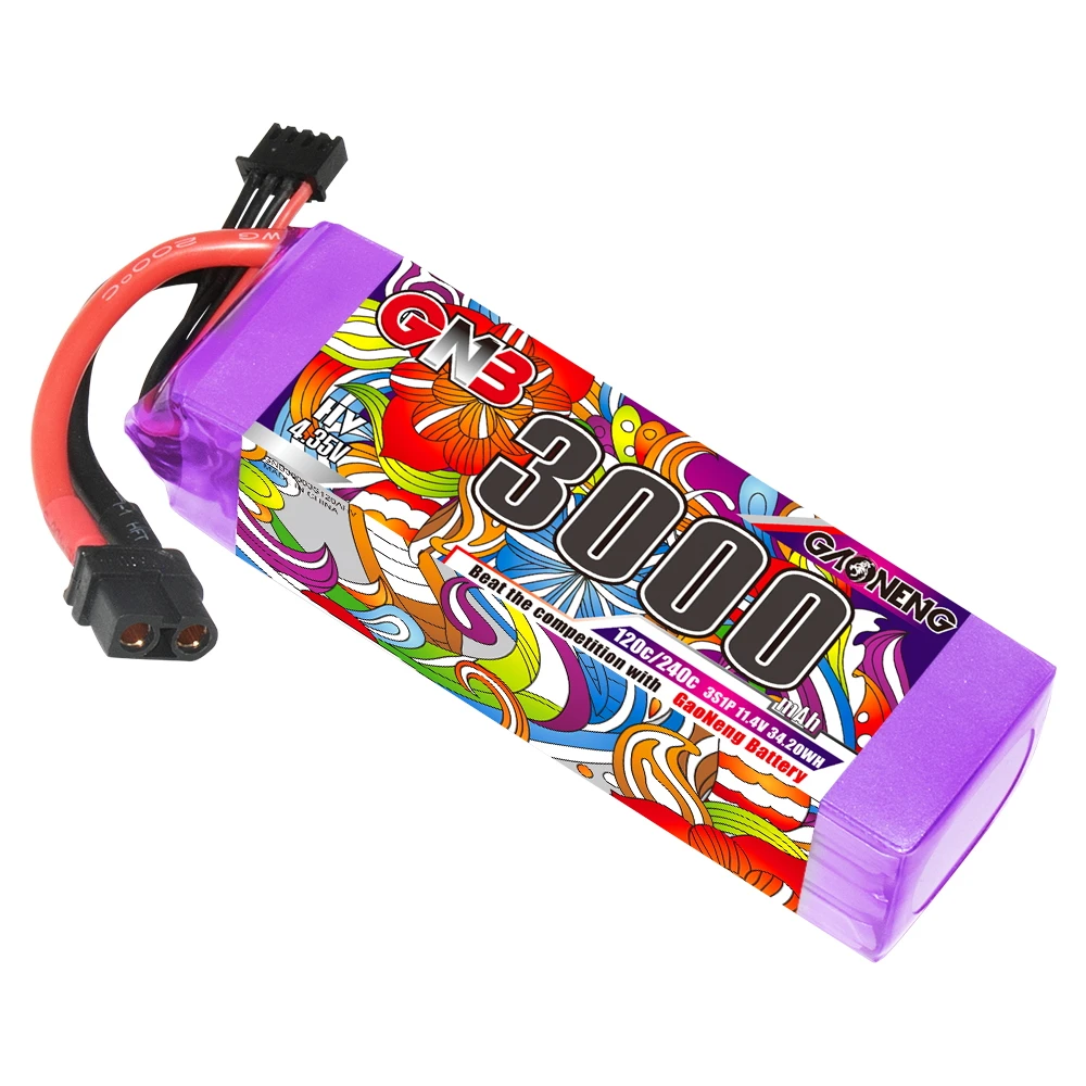 GNB GAONENG 3S 3000mAh 11.4V 120C RC LiPo battery HV LiHV High Voltage Discharge Air Wing Dones Helicopter RC Car Boat Hobbies