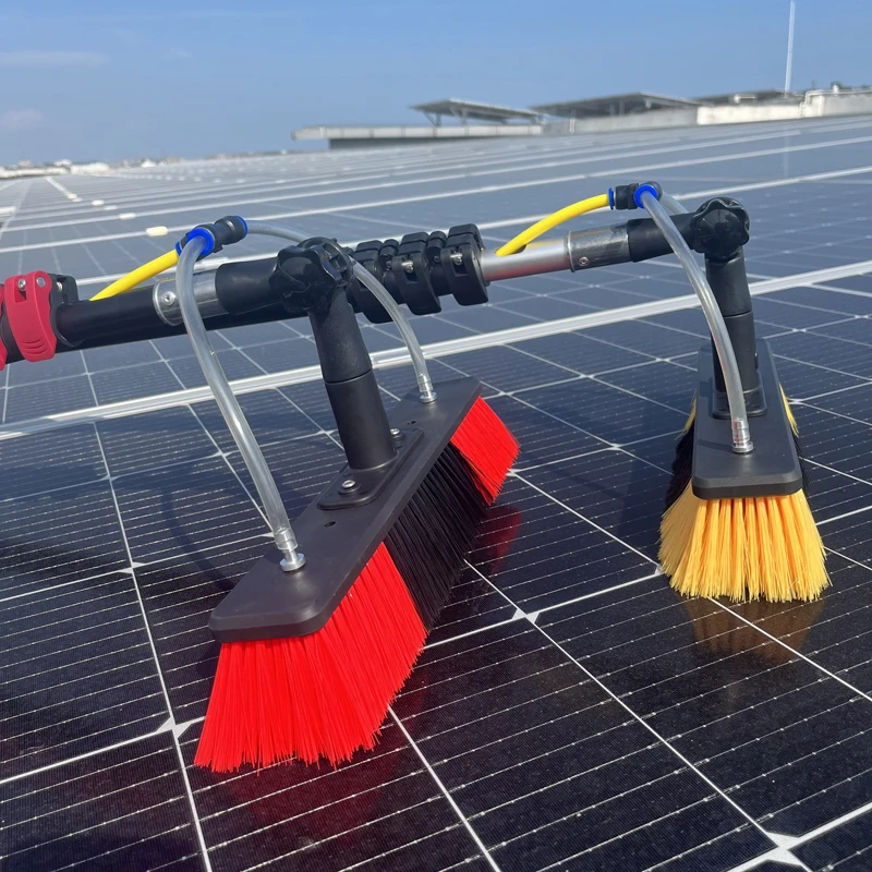 Lightweight Window Cleaning water fed telescopic pole Solar Panel Wash Brush