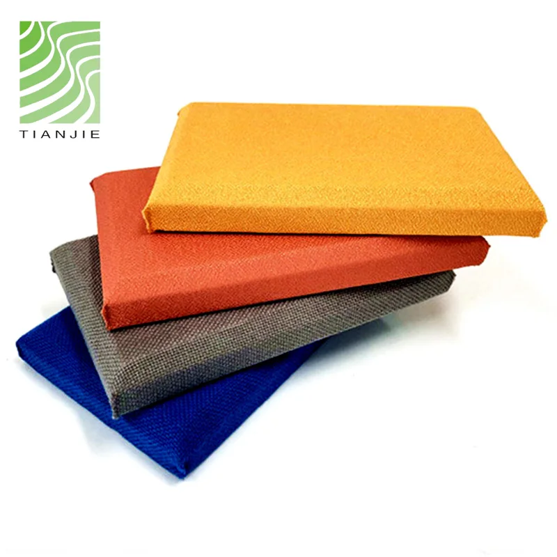TIANJIE Acoustic Panels High Density Fiberglass Sound Absorption Wall Covering Fabric Wrapped Acoustic Panel