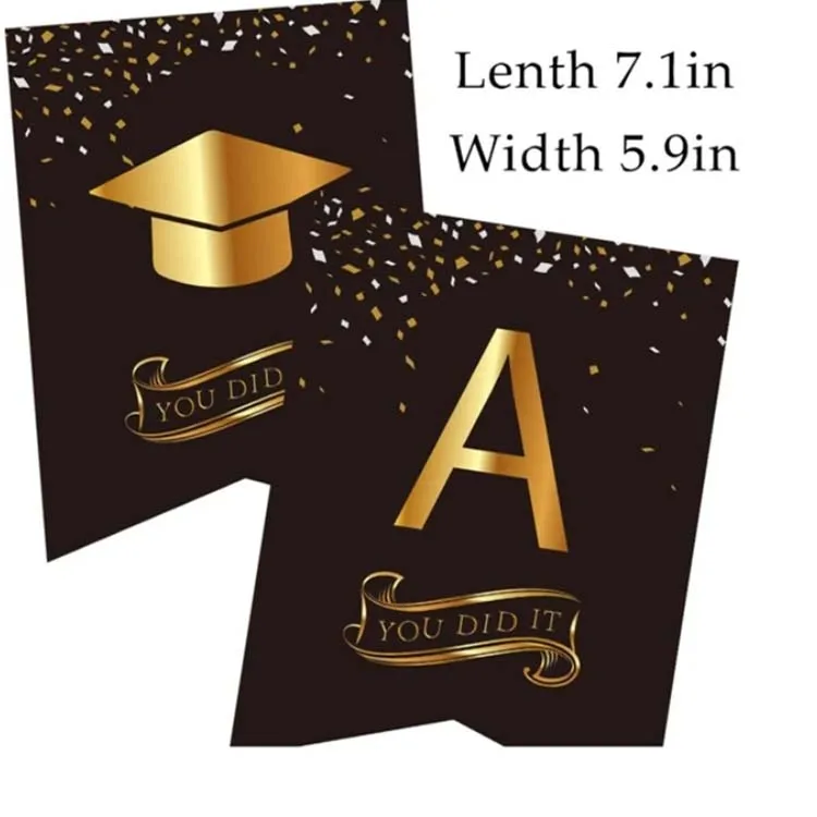 Custom congratuations handing paper party pennat flag dector banner for graduation