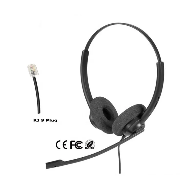 Wired Business Headset Over Ear And Boom Telephone Headset with Soft Earpads for Longtime Usage