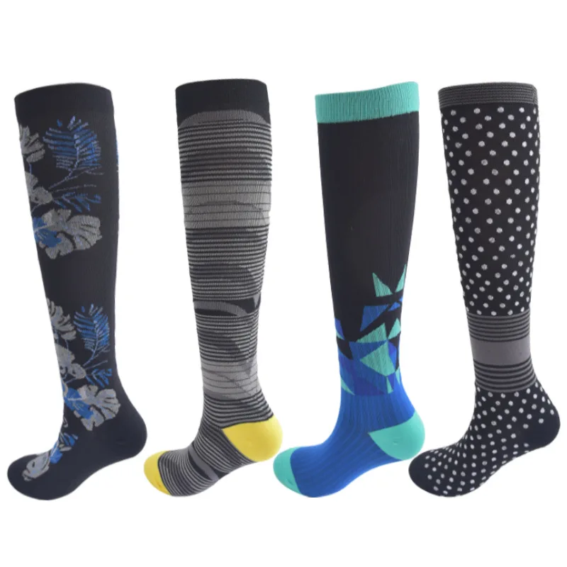 Graduated Thigh High Compression Sock Women Men Sport Custom Compression Sock Medical Sublimation Compression Sock Manufacturer