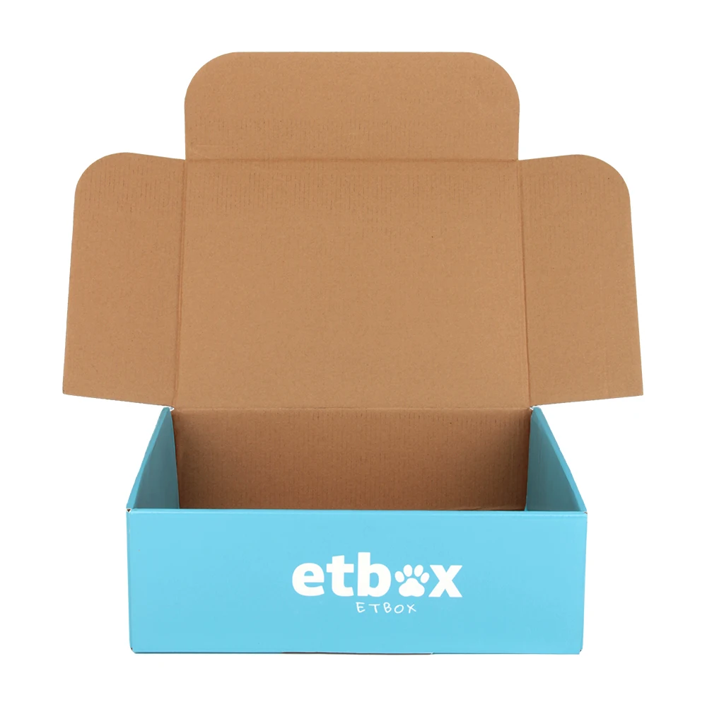 9x6x4 shipping box custom personalized branded blue shipping boxes