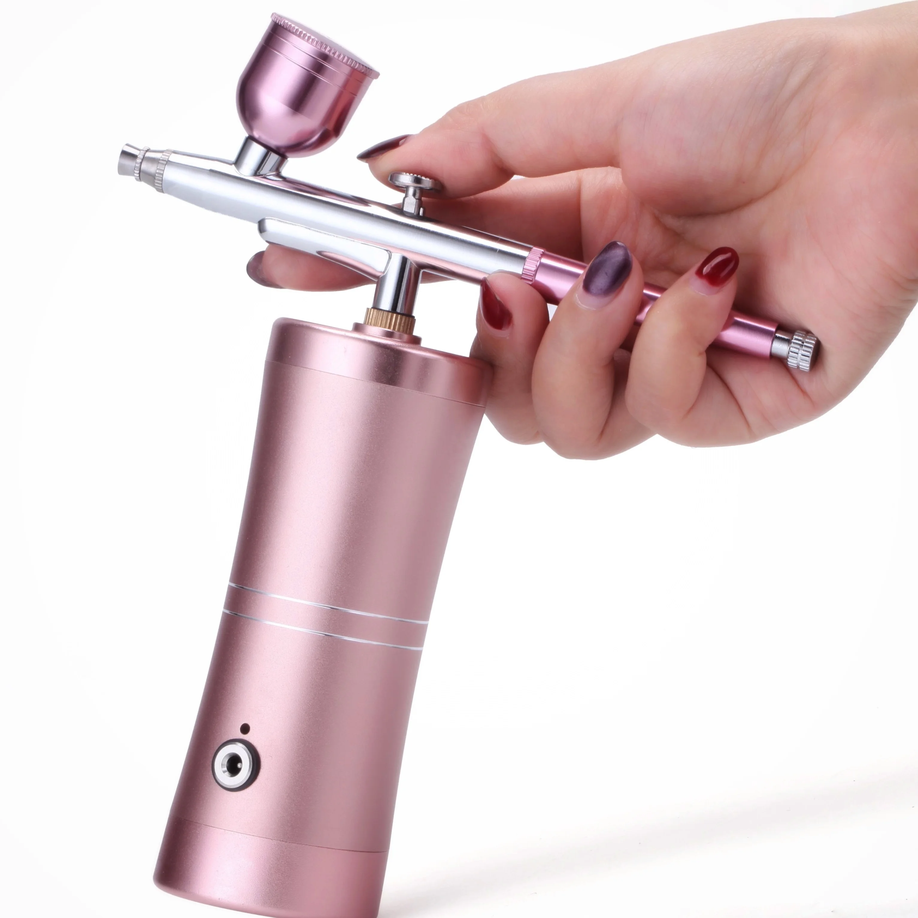 2024 hot selling 7.4V Custom New Makeup Airbrush Machine Spray Gun Facial Airbrush Set Nail Airbrush For Make Up Nail Art Paint