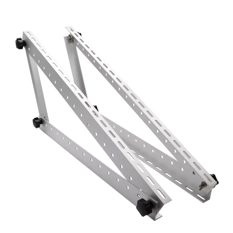 SeanRo Adjustable Triangle Solar Panel Balcony Wall Flat Roof Solar Panel Mounts Bracket Kit for One Panels