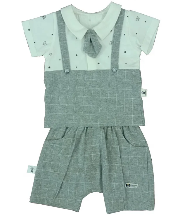 
Newborn Infant Baby Boy Summer Short Sleeve T-shirt +Shorts Two-piece Outfits 